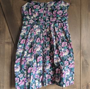 Strapless Floral Women's Dress